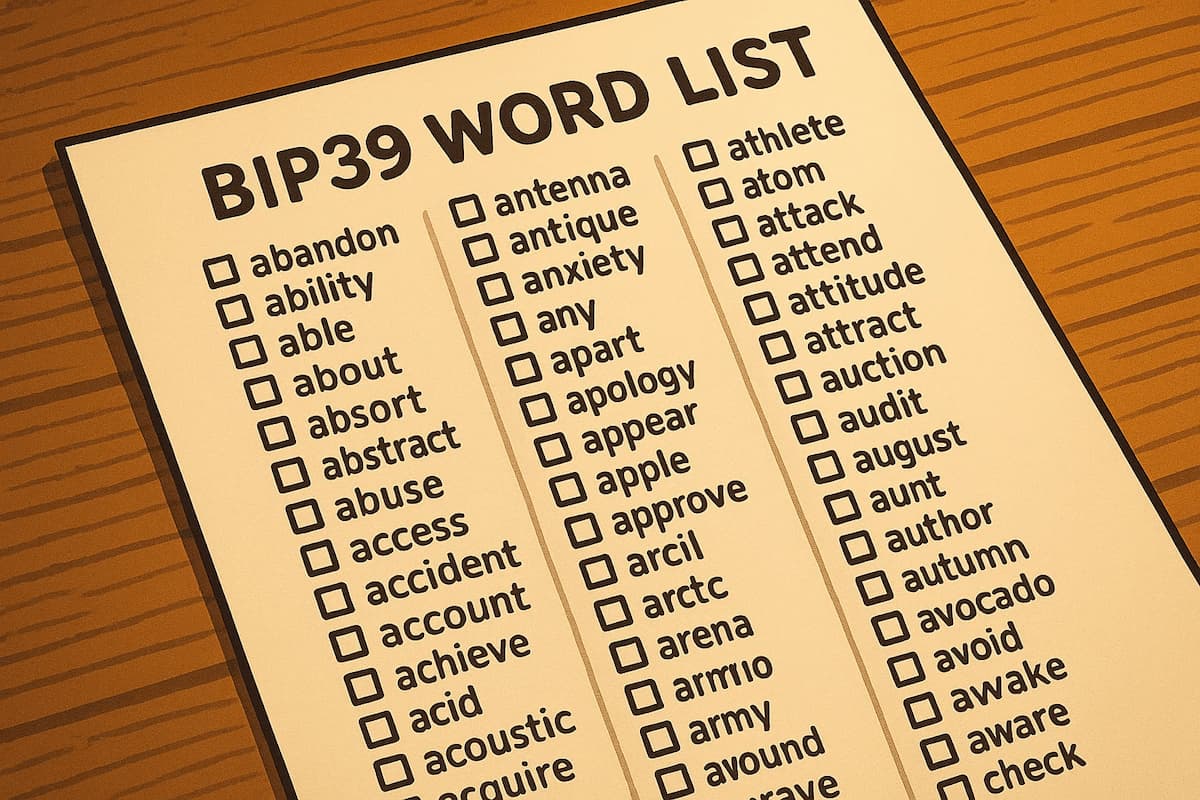 BIP39 Wordlist BIP39 Wordlist