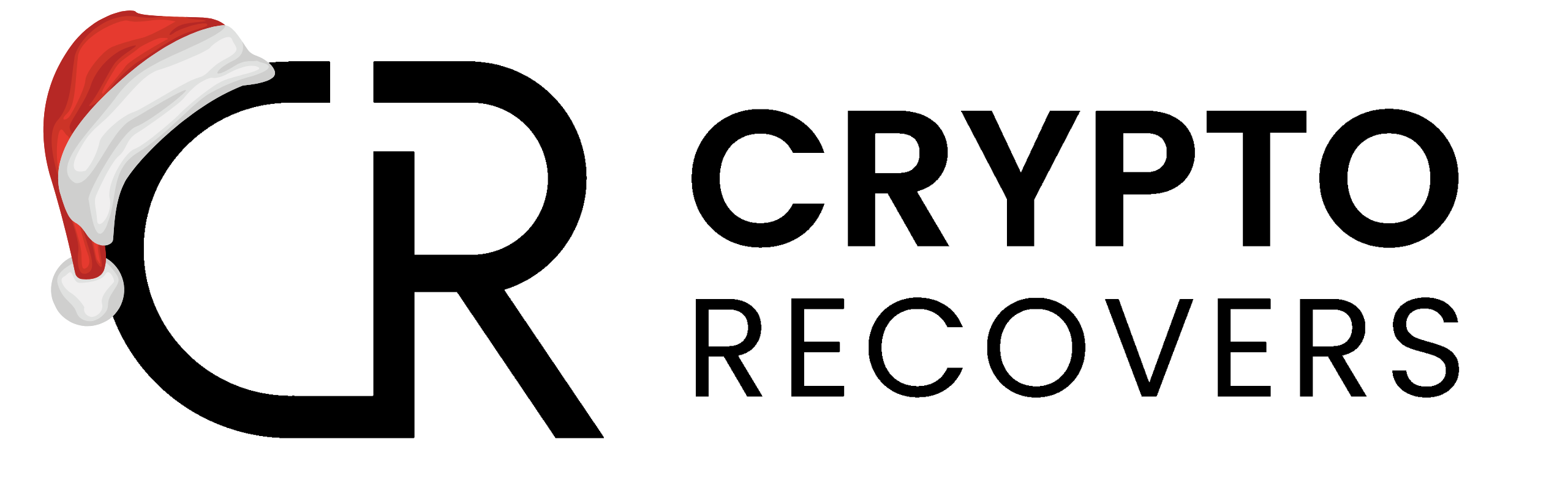 Crypto Recovers Logo in Black text with a Christmas Theme